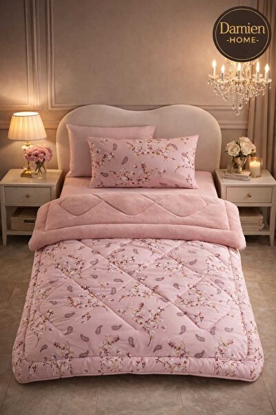 DAMIEN Σετ ύπνου Wellsoft διπλής όψης με ανοιξιάτικο σχέδιο και σεντόνια για ...