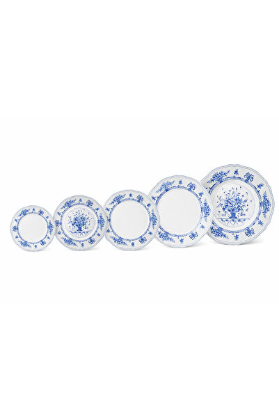 Le Coq Porcelaine Neos Anthiros – Beyaz & Mavi 6 Kişilik 30 Parça Luxury Yeme...