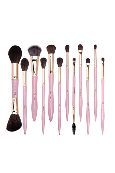 CMBeauty Set of 12 Professional Makeup Brushes Rose Gold Glam