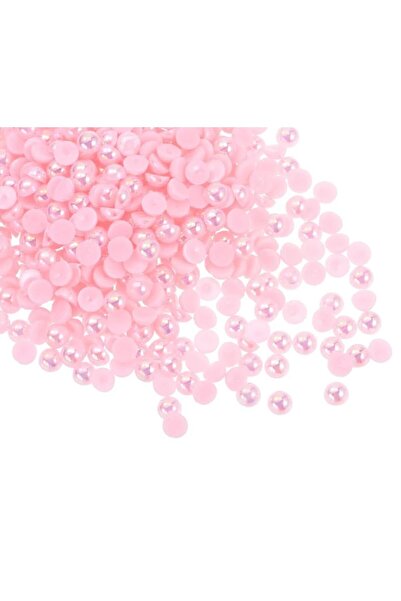 yiğit aksesuar Yarım Inci Boncuk ( 100 Adet ) Pembe Renk 8 mm
