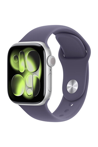 Apple Smartwatch Seria 11 GPS 42mm Carcasă din aluminiu argintie cu curea spo...