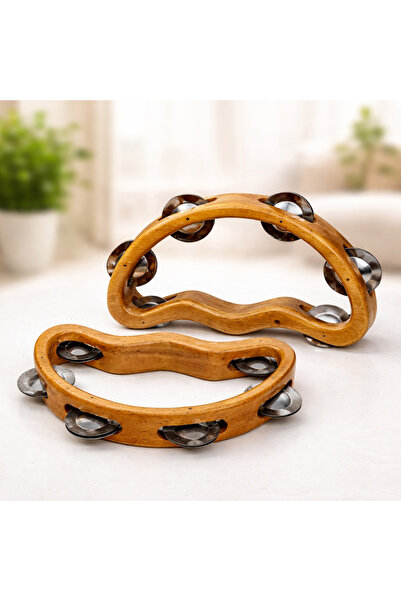 1DepoBu Wooden Tambourine / Def – Rhythmic Instrument with Bells |   Handmade...