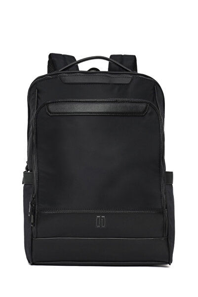 Derimod Ανδρικό σακίδιο πλάτης από μαύρο ύφασμα 25WBD30806F