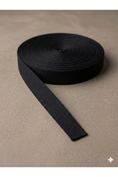 SERRADARDOKUMA 2 cm * 10 Metre Siyah Dokuma Biye Şerit Ekstrafor Dikiş Kapatıcı