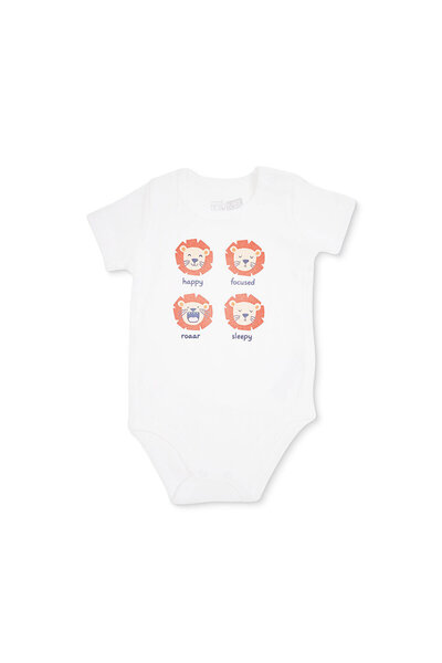 ebebek Hello Baby HelloBaby Erkek Bebek Body Hayvan Baskılı Çıtçıtlı Çıtçıtlı...