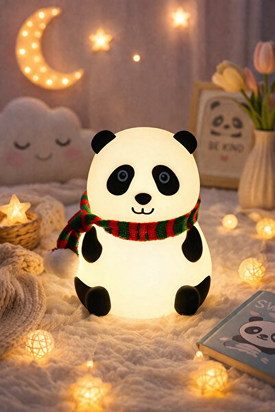 Fillikutum Panda ve Unicorn Tasarım Seçenekli Renk Değiştiren Gece Lambası Do...