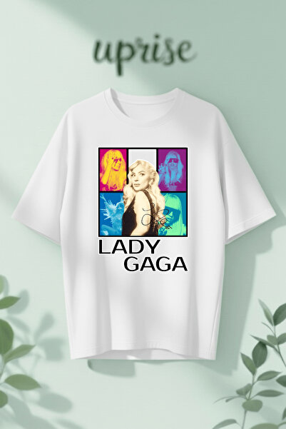 Vordevia Tricou oversize din bumbac imprimat Lady Gaga