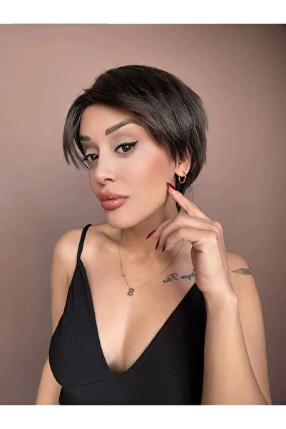 Suzan Peruk Medikal Gerçek Saç Dokusunda Fiber Peruk-Ense kısmı başa göre aya...