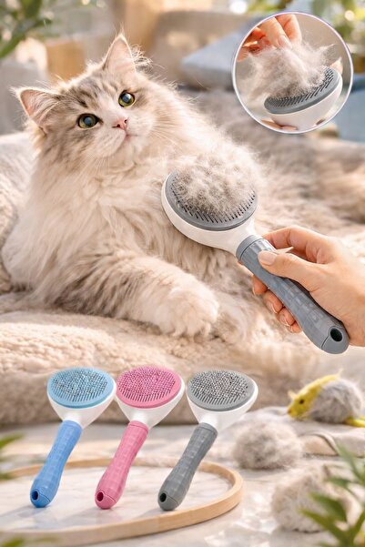 HAYHAYPETSHOP Basmalı Tüy Toplama Tarağı Kedi Köpek Tüy Temizleme Fırçası Tek...