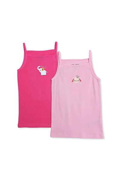 ebebek Hello Baby HelloBaby Kız Bebek 2li Atlet Çiçek Baskılı Bisiklet Yaka S...