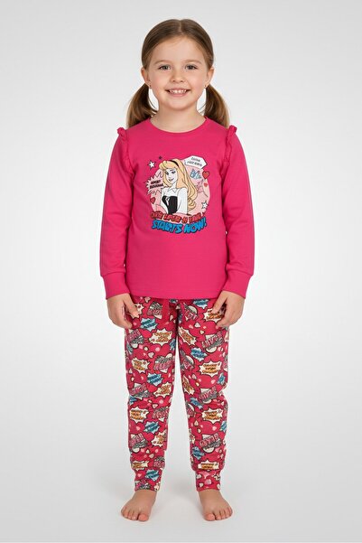 Hamleys طقم بيجامة ديزني للأطفال الصغار بياقة دائرية وأكمام طويلة وطباعة جراف...