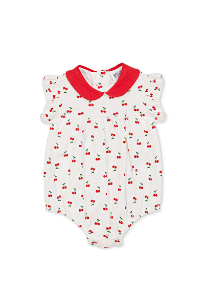 ebebek Hello Baby HelloBaby Kız Bebek Body Kiraz Baskılı Çıtçıtlı Bebe Yaka S...