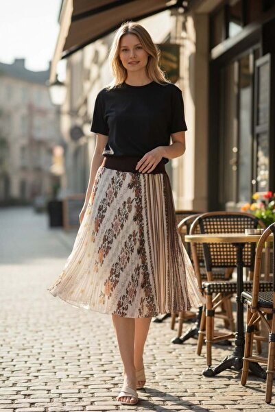 EREN STYLE Fusta scurtă cu tiv drept (95 CM)-(38-52)