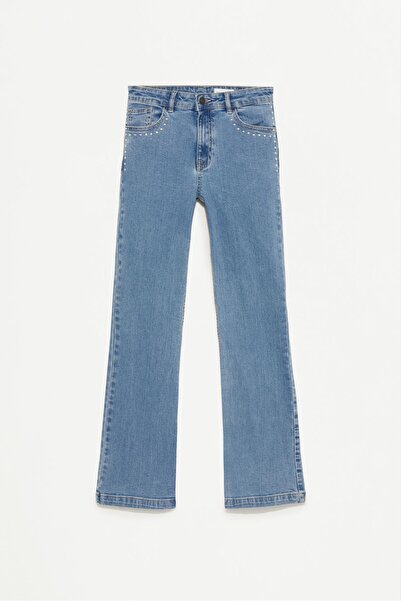LEFTIES Çan paça zımbalı jean