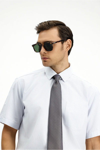 Kiğılı Κοντομάνικο καρό βαμβακερό πουκάμισο κανονικής εφαρμογής, εύκολο στο σ...