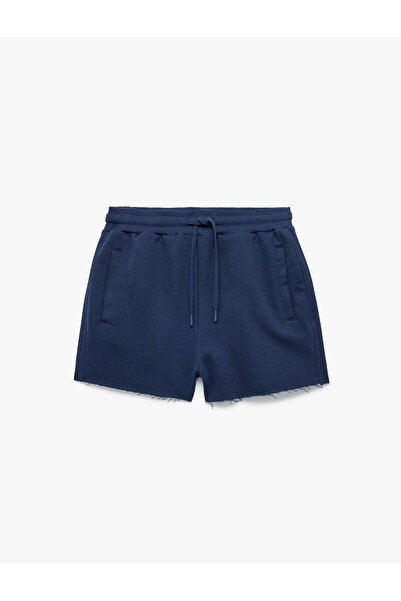 Koton Μίνι σορτς κανονικής μέσης με κορδόνια και λεπτομέρεια τσέπης