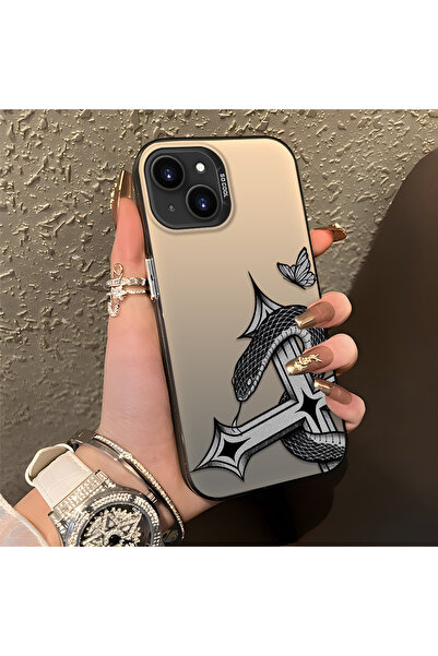 SLIMFELT iPhone 13/14 Uyumlu Yüksek Kaliteli Yılan Desenli Kılıf, Şık ve Mode...