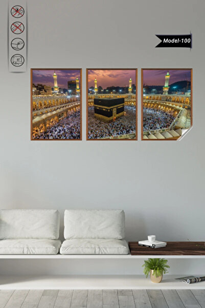 Akıllı Kağıt Kabe Tablo - Poster Dini (Model- 100)