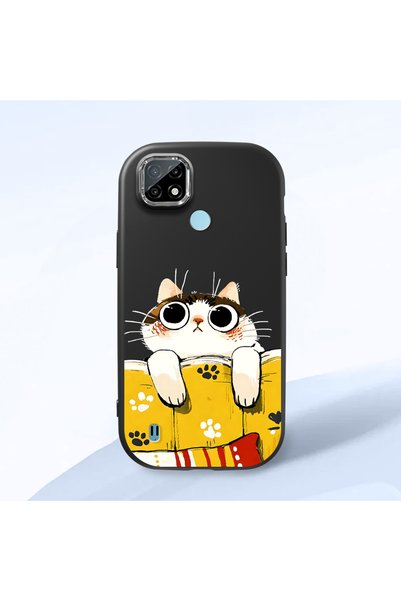 ucuc Realme C21 Compatible Black Silicone Case with Shock-Absorbing Camera Pr...