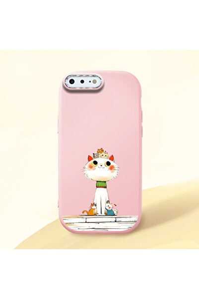 ucuc iPhone 7 Plus/8 Plus Uyumlu Darbe Emici Kamera Korumalı pembe Silikon Kılıf