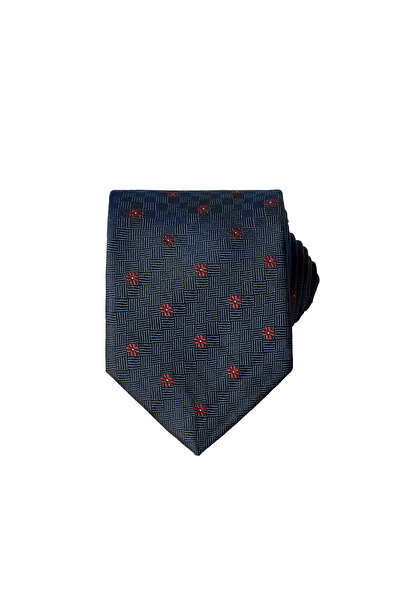 Abdullah Kiğılı Γραβάτα από μετάξι με μοτίβο λουλουδιών