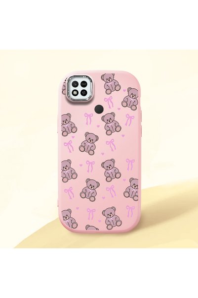 ucuc حافظة سيليكون وردية متوافقة مع هاتف Redmi 9C/10A مع حماية للكاميرا ماصّ ...