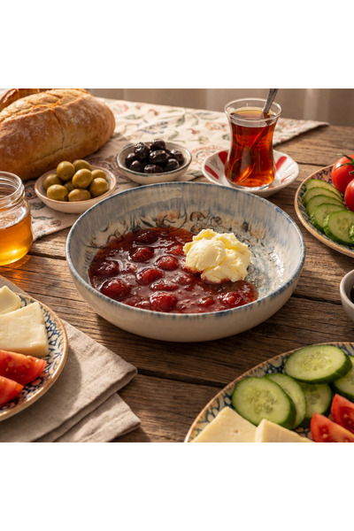 RİNART PORSELEN Toledo Earth 17 cm Porselen Kase – Premium Sunum Kasesi, Şık Kahvaltı & Meze Tabağı