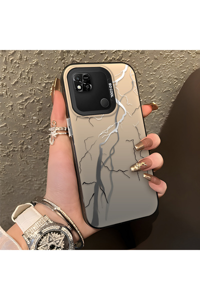 SLIMFELT Redmi 9C/10A Uyumlu Yüksek Kaliteli Yıldırım Kılıf, Şık, Erkek Kadın...