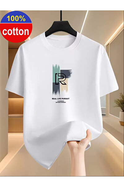 NOURAM 100% Cotton, Men's Summer Short Sleeved T-shirt