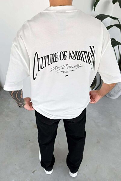 HAFKAGİYİM Μπλουζάκι Oversize με στάμπα Beyaz Culture