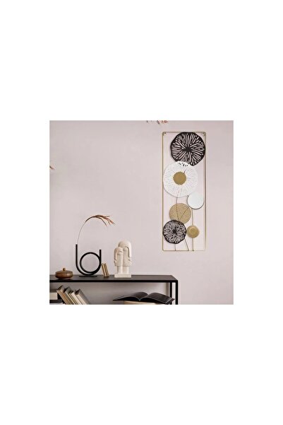 ELITECOMMERCEMARKET Tablou Metalic Flori & Oglinda 22x60x3cm