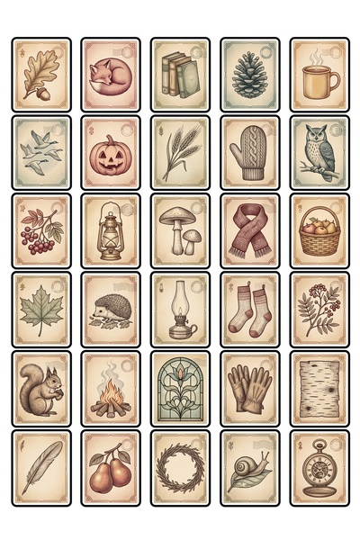 Store 30 Pieces Vintage Autumn Postage Stamp Sticker Set - Laptop Notebook Ag...
