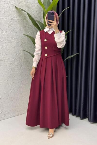 mihratesettür Λιτό φόρεμα - Βουργουνδία - Jile