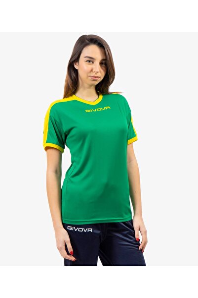 Givova Tricou sport unisex Revolution, Verde / Galben