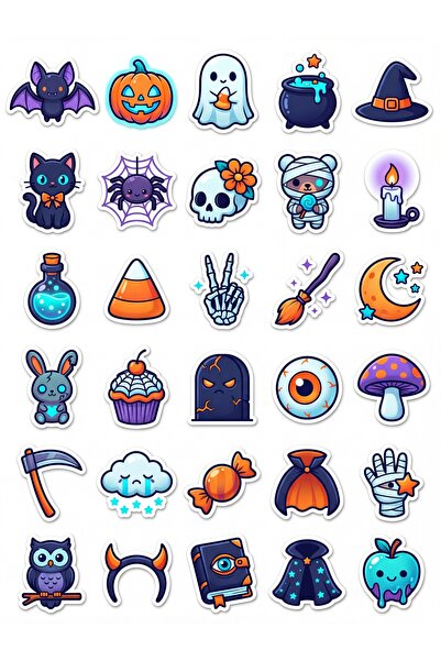 Store 30 Pieces Halloween Sticker Set - for Laptop, Phone, Agenda