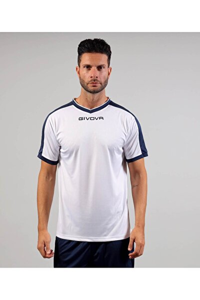 Givova Tricou sport unisex Revolution, Alb / Bleumarin
