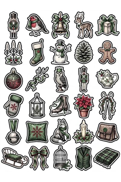 Store 30 Pieces Vintage Gothic Christmas Sticker Set - for Laptop, Agenda, No...