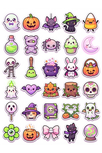 Store 30 Pieces Halloween Sticker Set - for Laptop, Notebook, Agenda