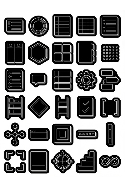 Store 30 Pieces Minimalist Black and White Planner Sticker Set - for Agenda P...