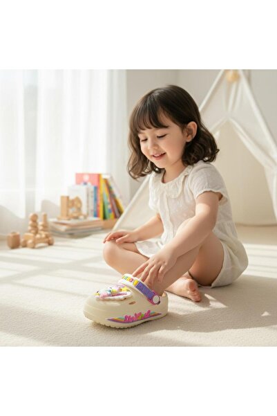 mersin md tekstil Παιδικές παντόφλες cross με φιγούρα μονόκερου για κορίτσια