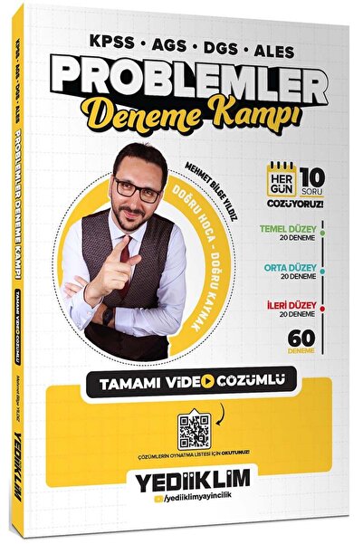 Yediiklim Yayınları KPSS-AGS-DGS-ALES Problemler Tamamı Video Çözümlü Deneme ...