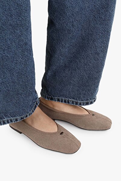 Shoeberry Γυναικείες μπαλαρίνες Levira Mink Suede