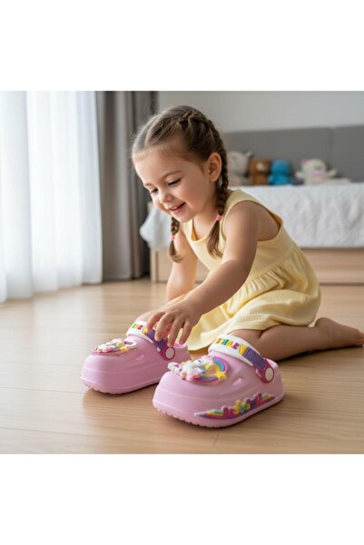 mersin md tekstil Παιδικές παντόφλες cross με φιγούρα μονόκερου για κορίτσια