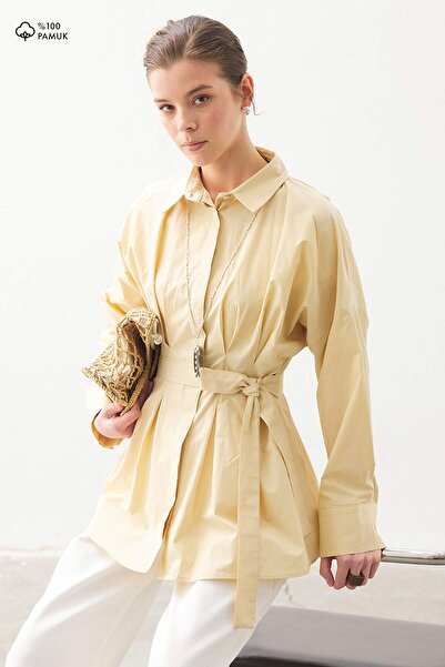 Hooopstore Modest Shirts - Yellow - Casual