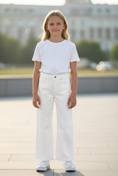 ASL GOLF CLUB Κοριτσίστικο τζιν παντελόνι με φαρδιά μπατζάκια, καλοκαιρινό τζ...