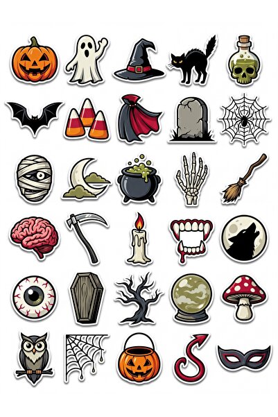 Store 30 Pieces Pop Art Halloween Sticker Set - for Laptop, Phone, Notebook