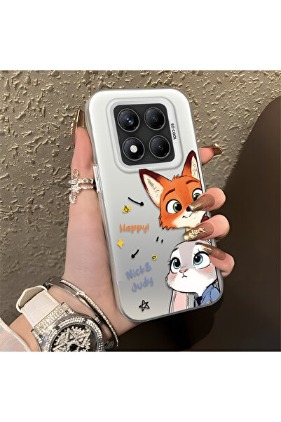 PATTERNOVA Redmi Note 14 Pro 4G/5G Uyumlu Karikatür Animasyon Kılıf Sert Sili...