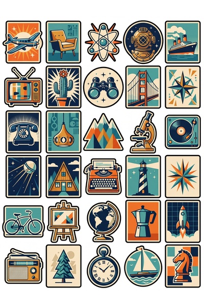 Store 30 Pieces Vintage Postage Stamp Sticker Set - Laptop Notebook Agenda Su...