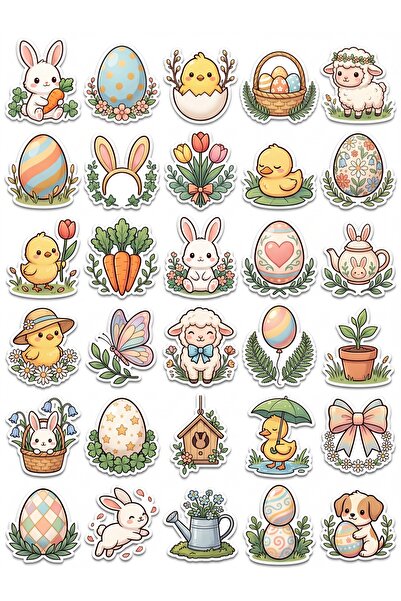 Store 30 Pieces Spring Themed Sticker Set - Cute Animals for Laptop, Notebook...