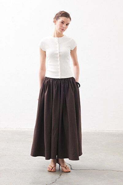 Hooopstore Φούστα σε χρώμα καφέ μπαλόνι